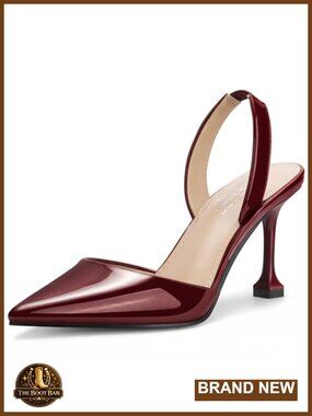 Women Slingback Heels Slip On Closed Toe Stiletto Pumps